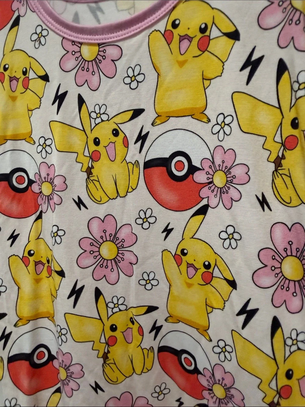 Girls bamboo pokemon Pikachu Floral Short Sleeve Pajama Set - size 4T NWT